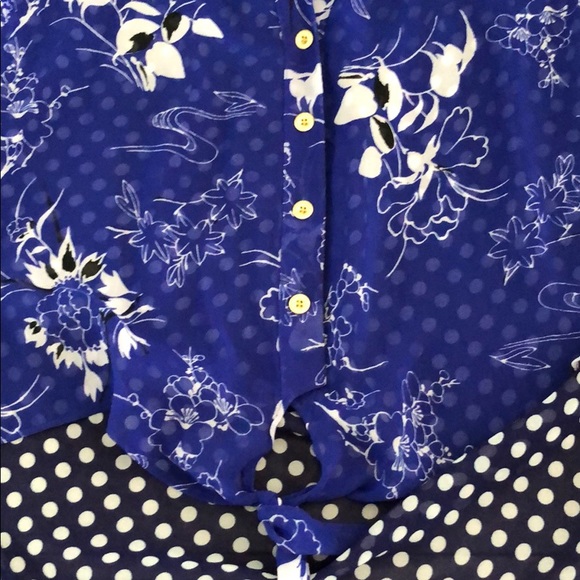 Anthropologie Leifnotes flower & polkadots top - Picture 5 of 5